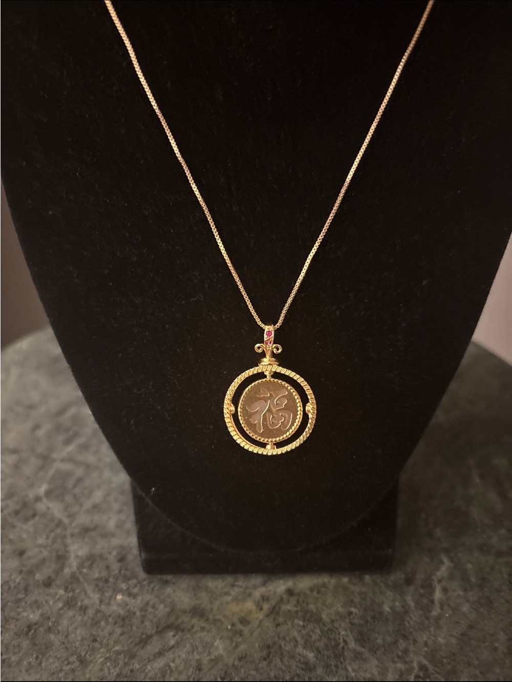 Opal stone Chinese reversal Gold Opal Stone Pendant Necklace